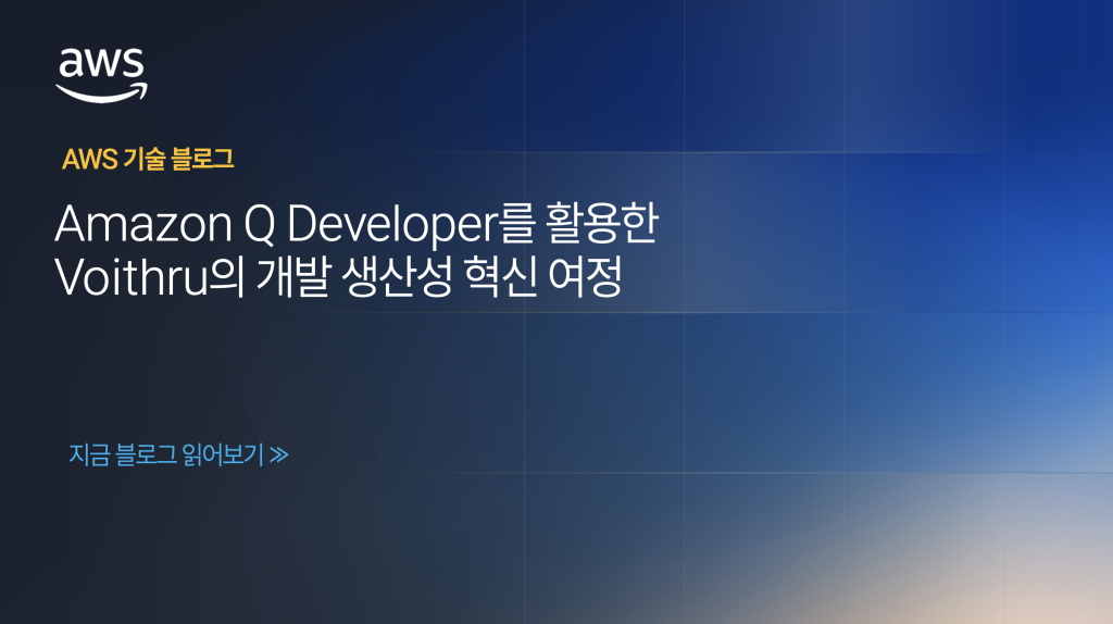 Amazon Q Developer를 활용한 Voithru의 개발 생산성 혁신 여정