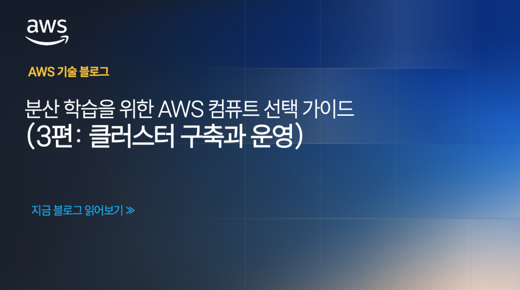 분산 학습을 위한 AWS 컴퓨트 선택 가이드 (3편: 클러스터 구축과 운영)