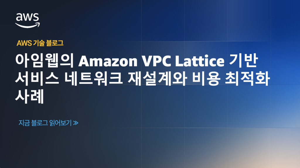 아임웹의 Amazon VPC Lattice 기반 서비스 네트워크 재설계와 비용 최적화 사례