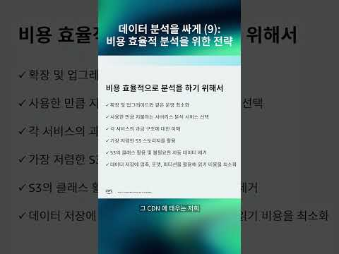 데이터 분석을 싸게 (9) : 비용 효율적 분석을 위한 전략