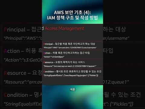 AWS 보안 기초 (4) : IAM 정책 구조 및 작성 방법