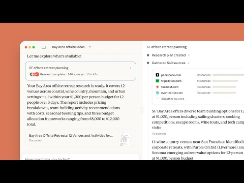 Getting started with research in Claude.ai