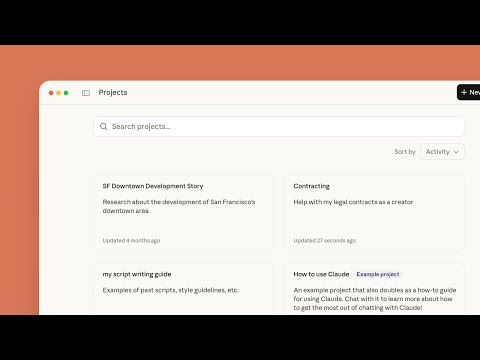 Getting started with projects in Claude.ai