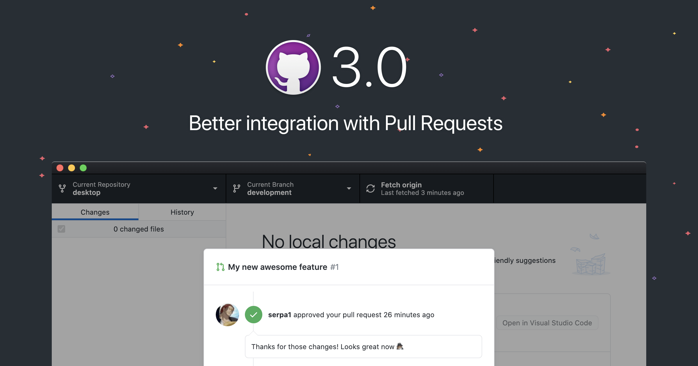 GitHub Desktop 3.0 brings better integration for your pull requests