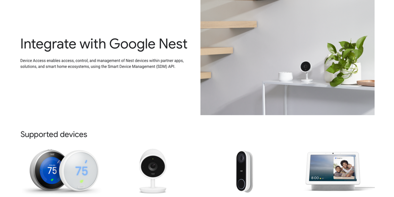 Google Nest Device Access Console now available for partners and individuals
