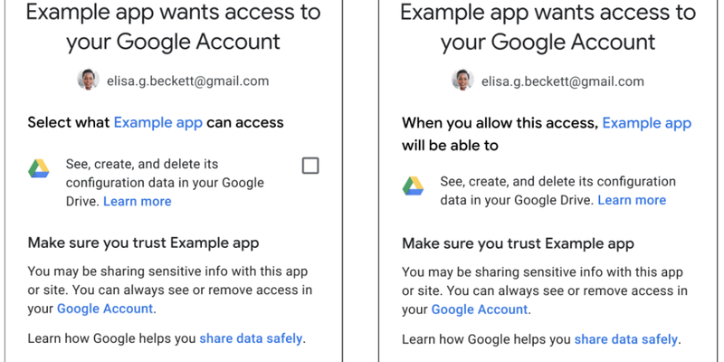 Google OAuth incremental authorization improvement