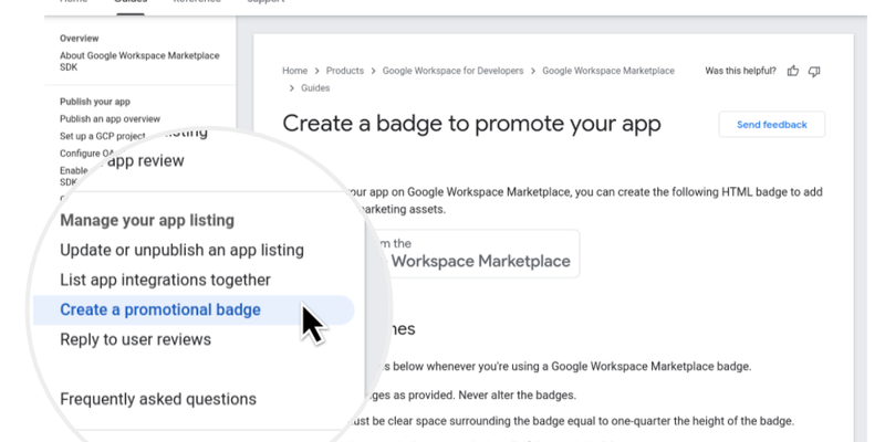 Promote your Google Workspace Marketplace apps with the new badge for developers