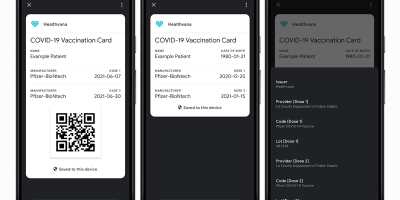 Google updates Passes API to store COVID vaccination and testing information on Android devices