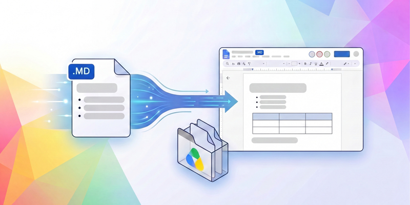 Preview, edit, and collaborate on markdown (.md) files natively in Google Docs and Drive