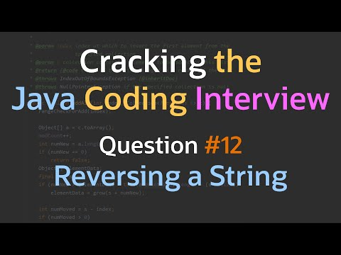 How can you reverse a String? - Cracking the Java Coding Interview