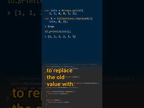 How can you replace all the elements of a list? - Cracking the Java Coding Interview #javacoding