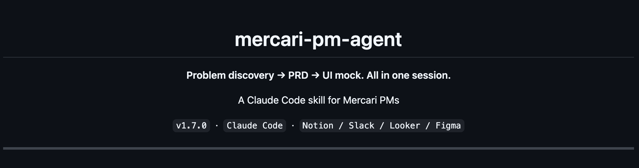mercari-pm-agent Design — Automating the PM Workflow with Claude Code Skills and MCP