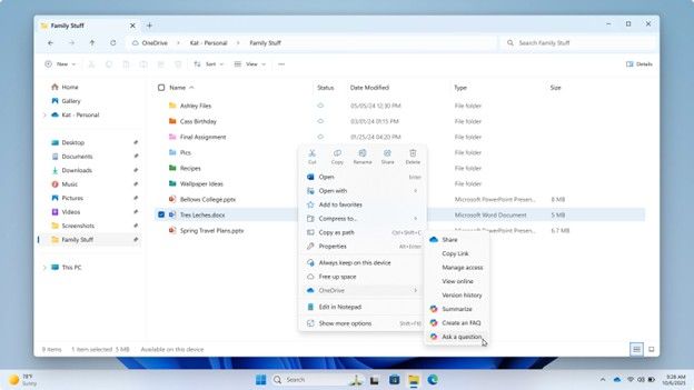Copilot can now help Microsoft 365 subscribers get more out of their OneDrive files on Windows