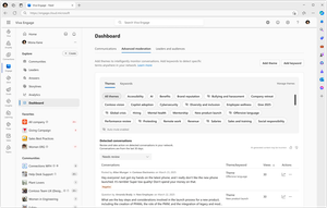 Moderation strategies to scale participation and communications in Viva Engage