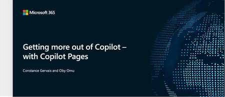 Copilot Pages: Overview + live demo- January 2026 M365 Champions Community call