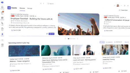Microsoft Teams events: A new unified experience makes it easier to discover, create, and manage events