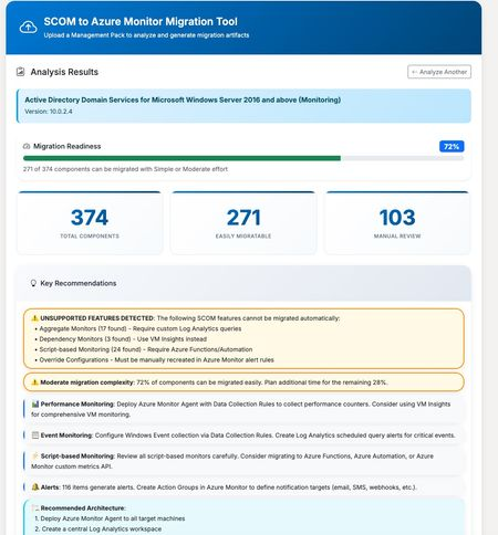 Accelerating SCOM to Azure Monitor Migrations with Automated Analysis and ARM Template Generation