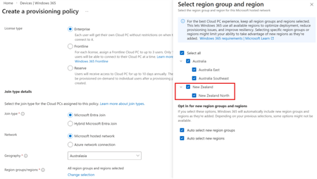 Windows 365 now supported in New Zealand North