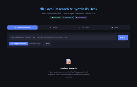 Building a Local Research Desk: Multi-Agent Orchestration