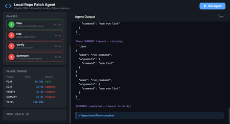 Agentic Code Fixing with GitHub Copilot SDK and Foundry Local