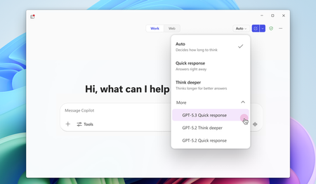 Available today: GPT-5.3 Instant in Microsoft 365 Copilot