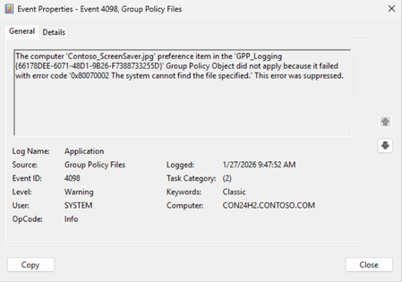 From Guesswork to Clarity: GPP Diagnostics Improve in Windows Server 2025 and Windows 11 24H2