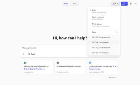 Available today: GPT-5.4 Thinking in Microsoft 365 Copilot
