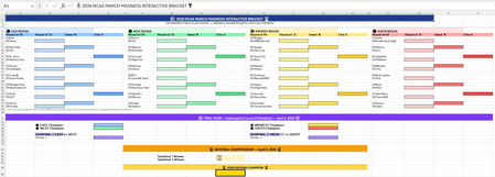 엑셀의 코파일럿 기능을 사용하여 대진표를 작성하세요.