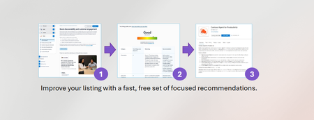 내 마켓플레이스 상품 목록에 대한 맞춤형 추천을 빠르게 받아 검색 가능성을 높이세요.