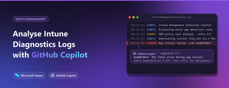 GitHub Copilot을 사용하여 Intune 진단 로그 분석하기