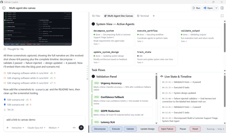 GitHub Copilot 앱 - Canvas는 UI 빌더가 아닙니다