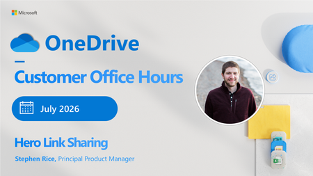 OneDrive 상담 시간 | 2026년 7월