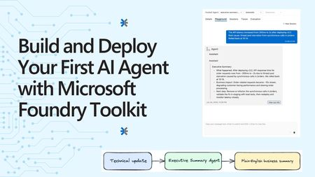 Microsoft Foundry Toolkit을 사용하여 첫 번째 AI 에이전트 구축 및 배포하기