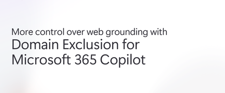 업데이트: Microsoft 365 Copilot의 도메인 제외 설정