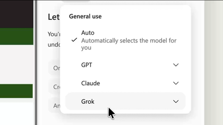 Expanding model choice in Copilot with Grok