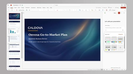 PowerPoint의 Copilot에 포함된 브랜드 키트 및 기능