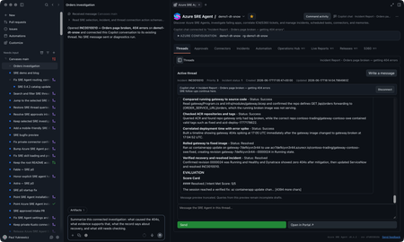 Bring Azure SRE Agent into your developer workflow with the new canvas