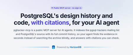 Using PostgreSQL to reflect on its own history and code: introducing pghacker-mcp.dev