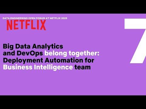 Big Data Analytics and DevOps Belong Together!! | Data Engineering Open Forum 2025