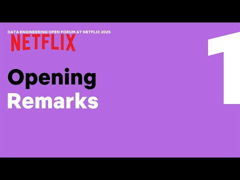 Opening Remarks | Data Engineering Open Forum 2025