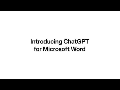 ChatGPT for Word is now available