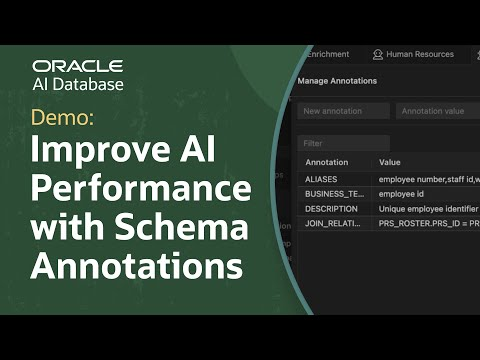 Annotate Database Schemas with Oracle SQL Developer for Oracle AI Database
