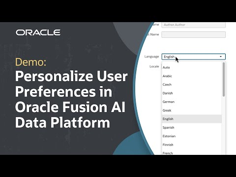How to Customize Profile Settings in Oracle Fusion AI Data Platform