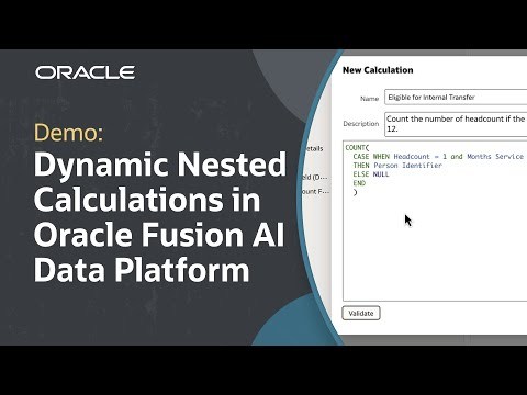 How to Create Nested Calculations in Oracle Fusion AI Data Platform
