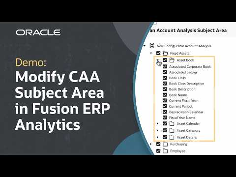 How to Modify CAA Subject Area in Fusion ERP Analytics