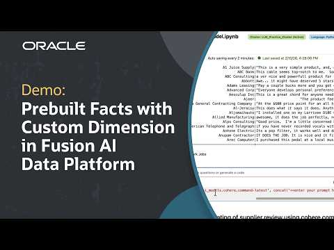 How to Add a Custom Dimension to a Prebuilt Fact in Oracle Fusion AI Data Platform