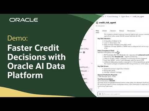 AI Credit Risk Assessment with Oracle AI Data Platform: Demo