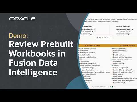 How to Review Prebuilt Workbook Content in Oracle Fusion Data Intelligence