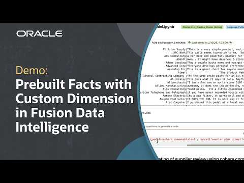 How to Add a Custom Dimension to a Prebuilt Fact in Oracle Fusion Data Intelligence