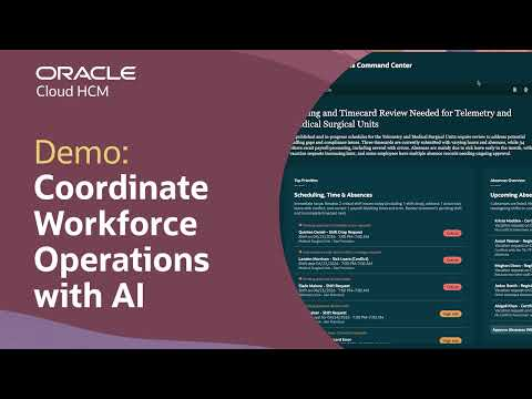 Workforce Operations Command Center: Oracle Fusion Cloud HCM Demo